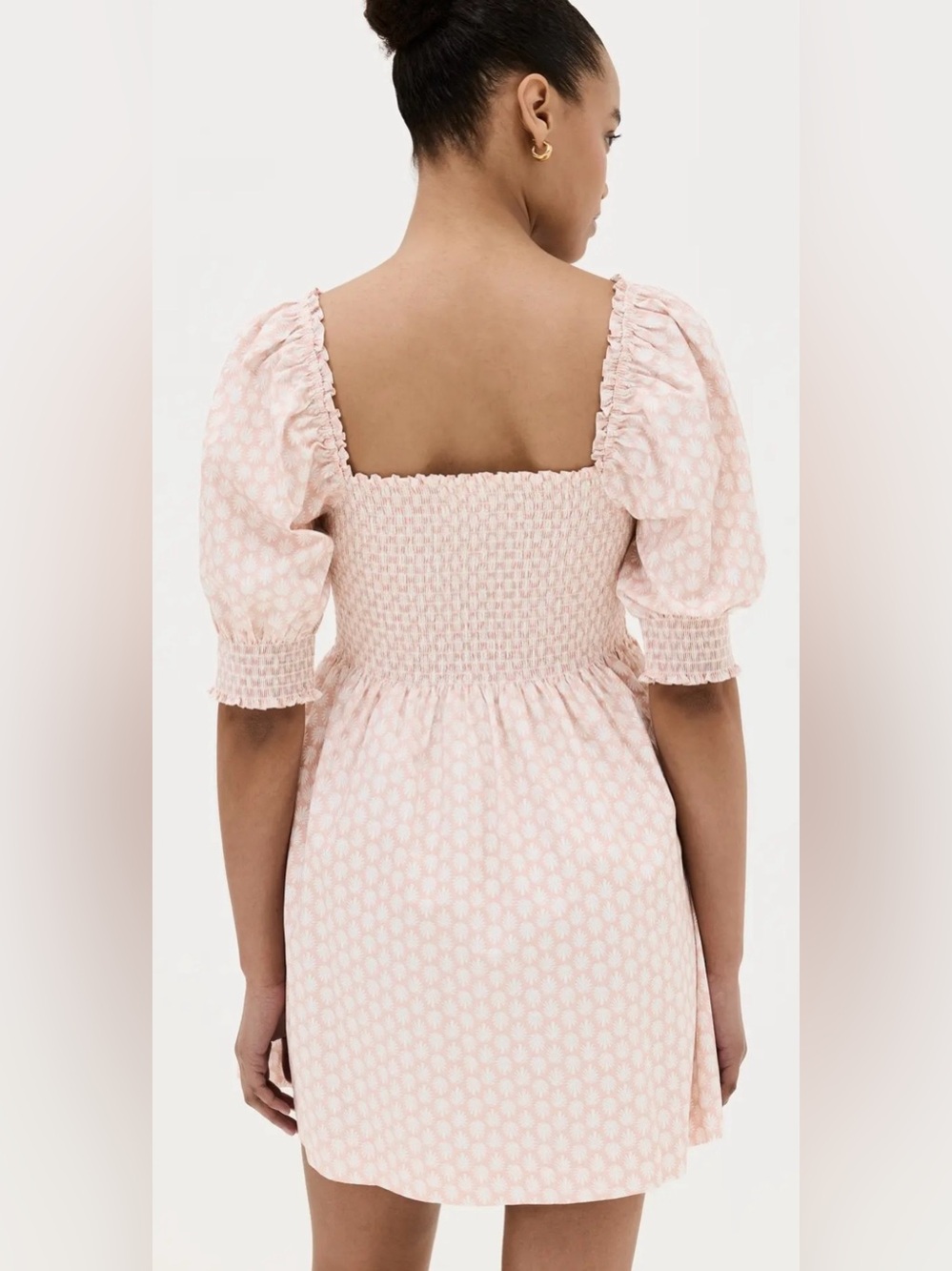 NWT Hill House Home Athena Nap Dress Mini Baroque Shells Pale Coral Pink SIZE M - Picture 2 of 11